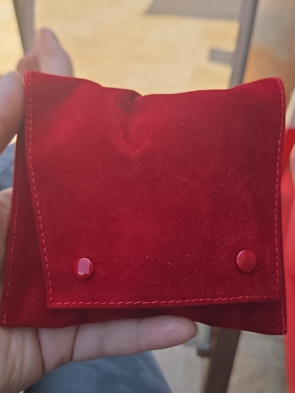 2 Cartier Red Velvet Travel Snap Pouch
